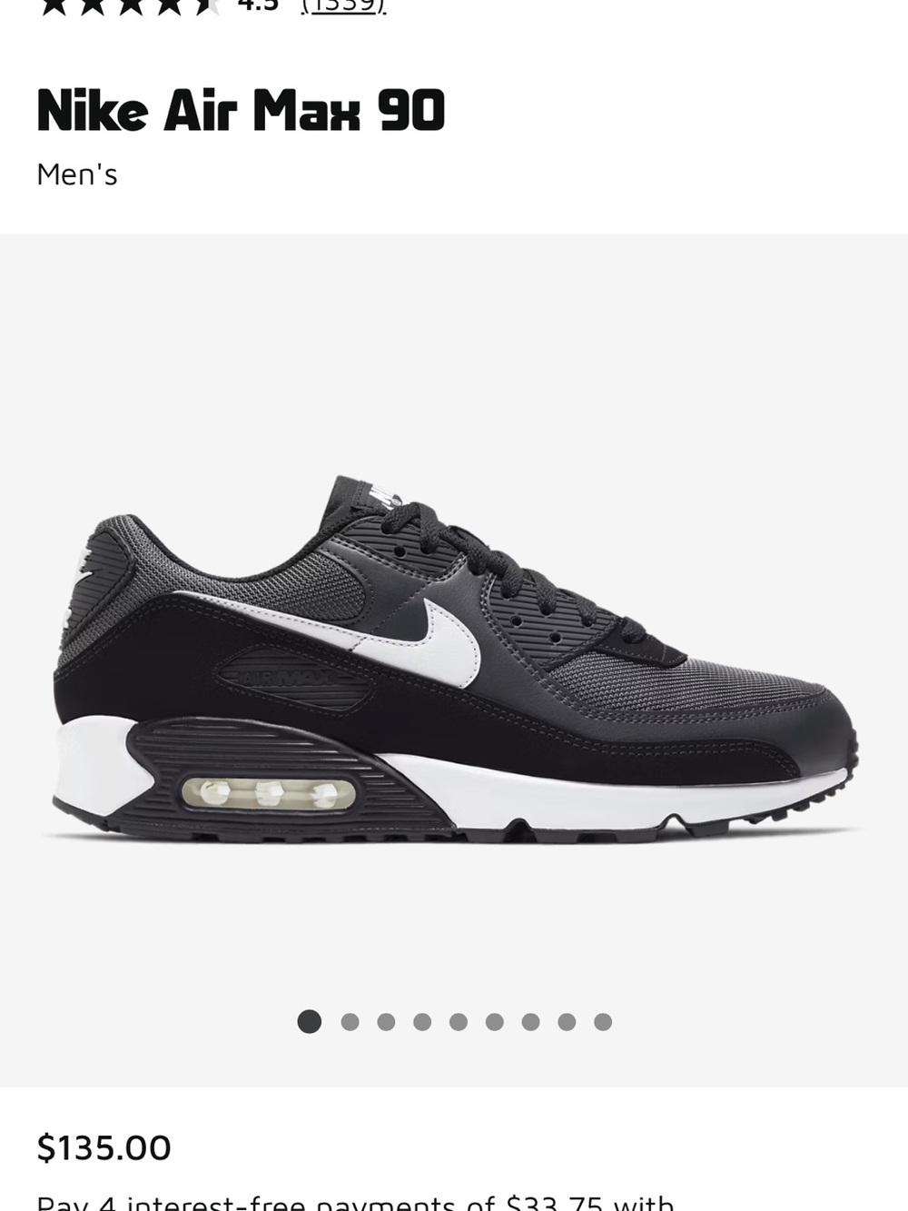 Nike Men’s Black and White Low-Top Sneakers